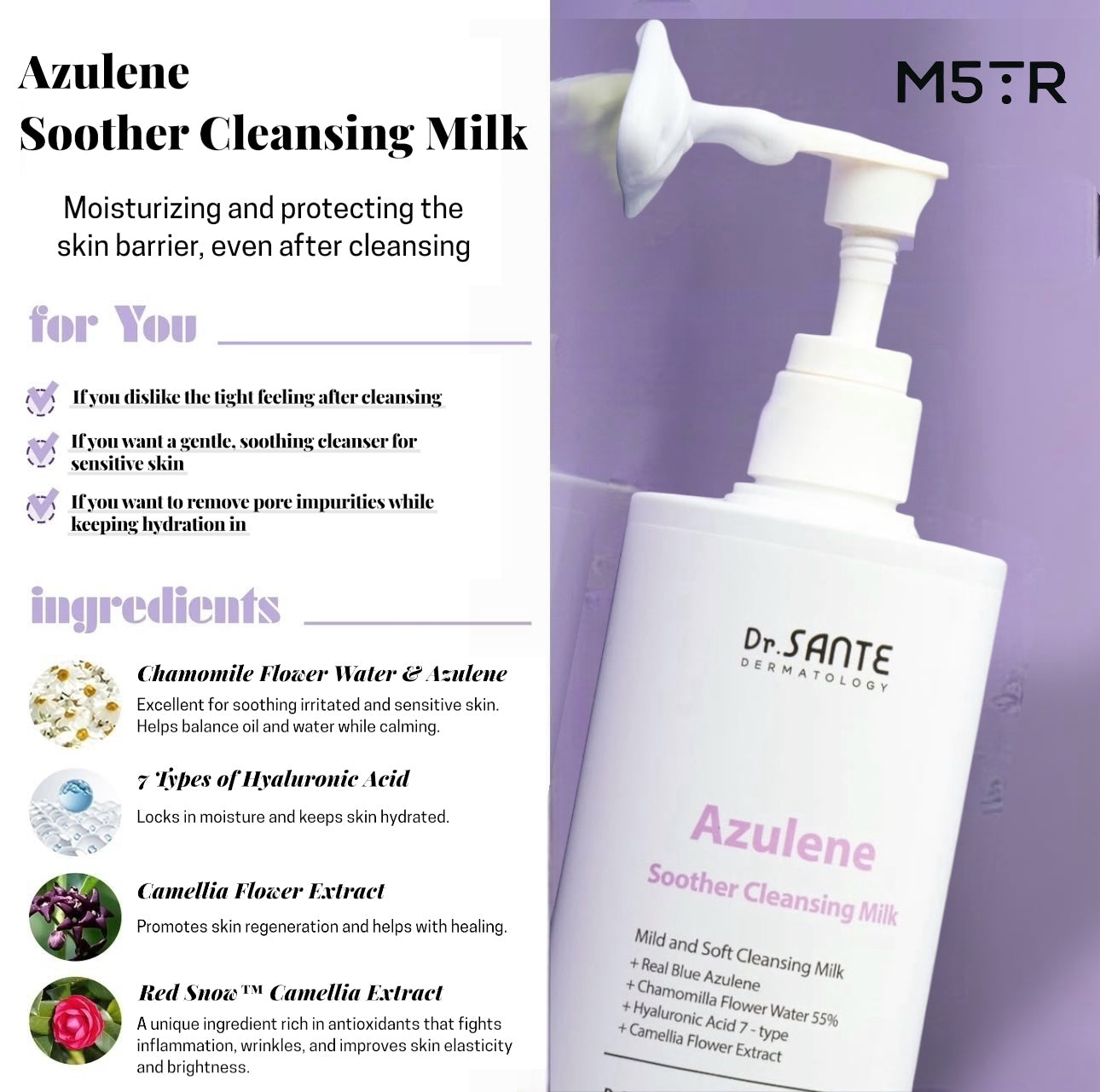AZULENE Soother Cleansing Milk 500 mL